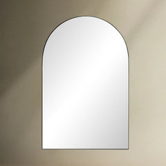 Slim profile mirror finished in matte black.